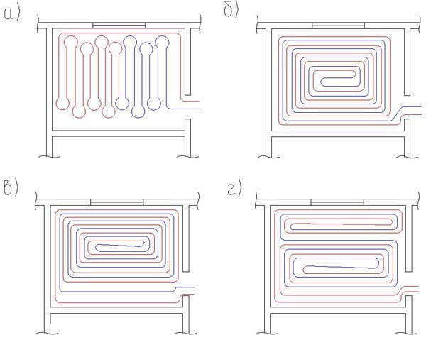 водяной теплый пол своими руками схема расчет