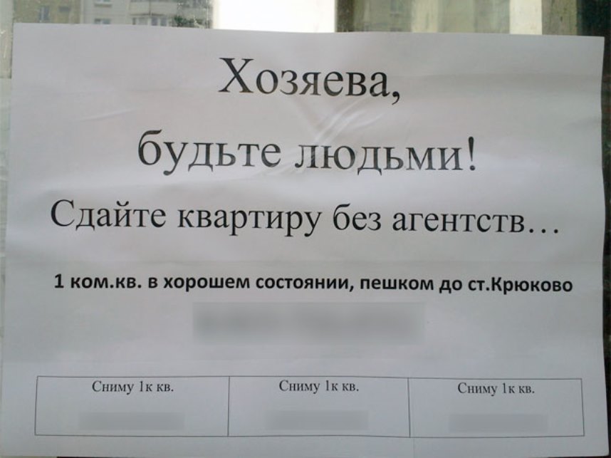 Объявление: сниму жилье